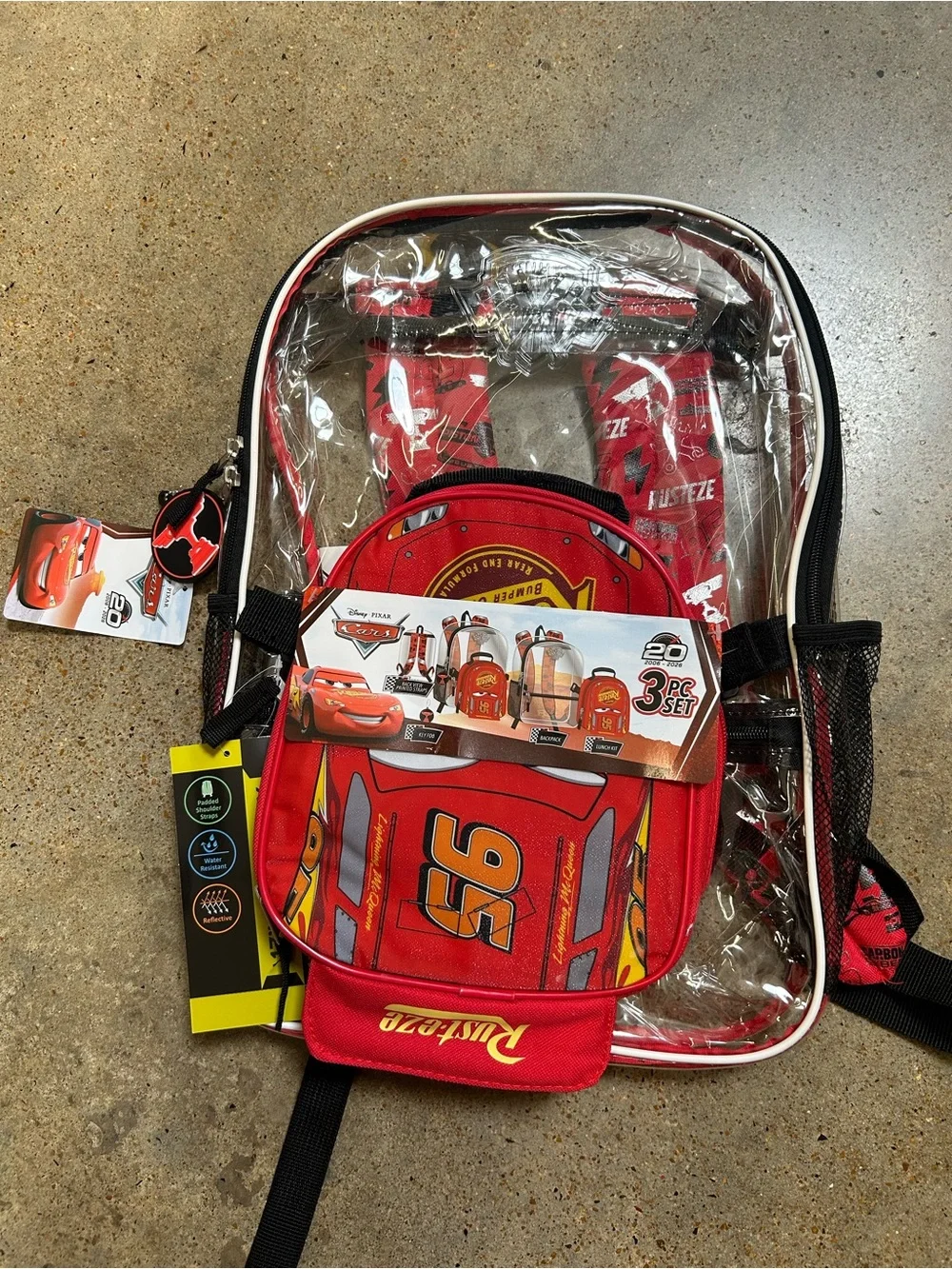 Disney pixar Lightning McQueen Cars 3pcs Backpack Set